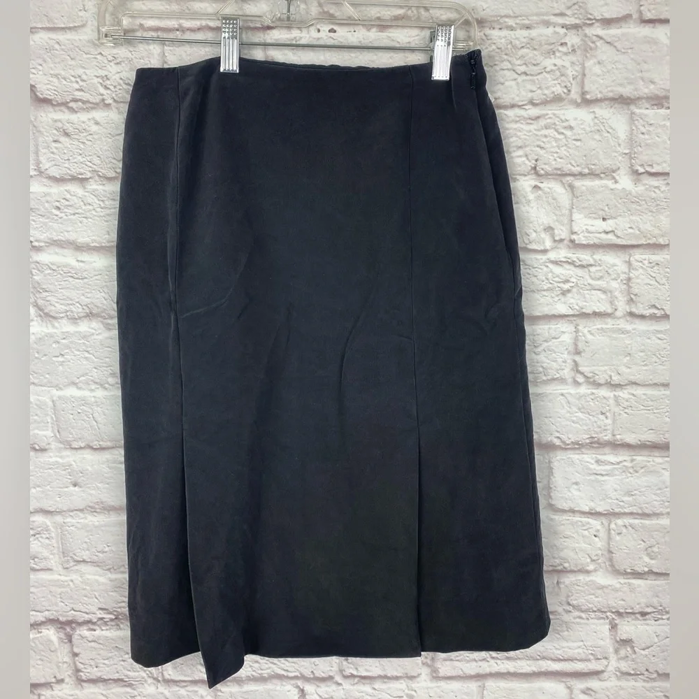 Carlisle Black Silk Vintage Pencil Skirt‎ Size 6